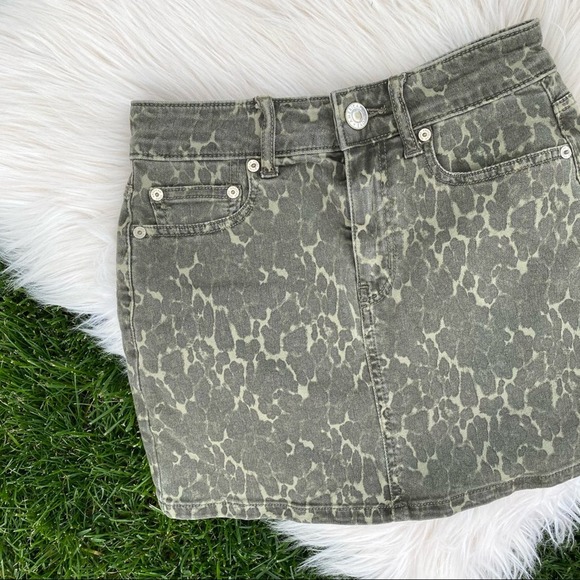 American eagle animal leopard hi-rise mini skirt - Picture 1 of 6